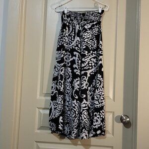 Sam & Jess challis smocked-waist short wide leg pants